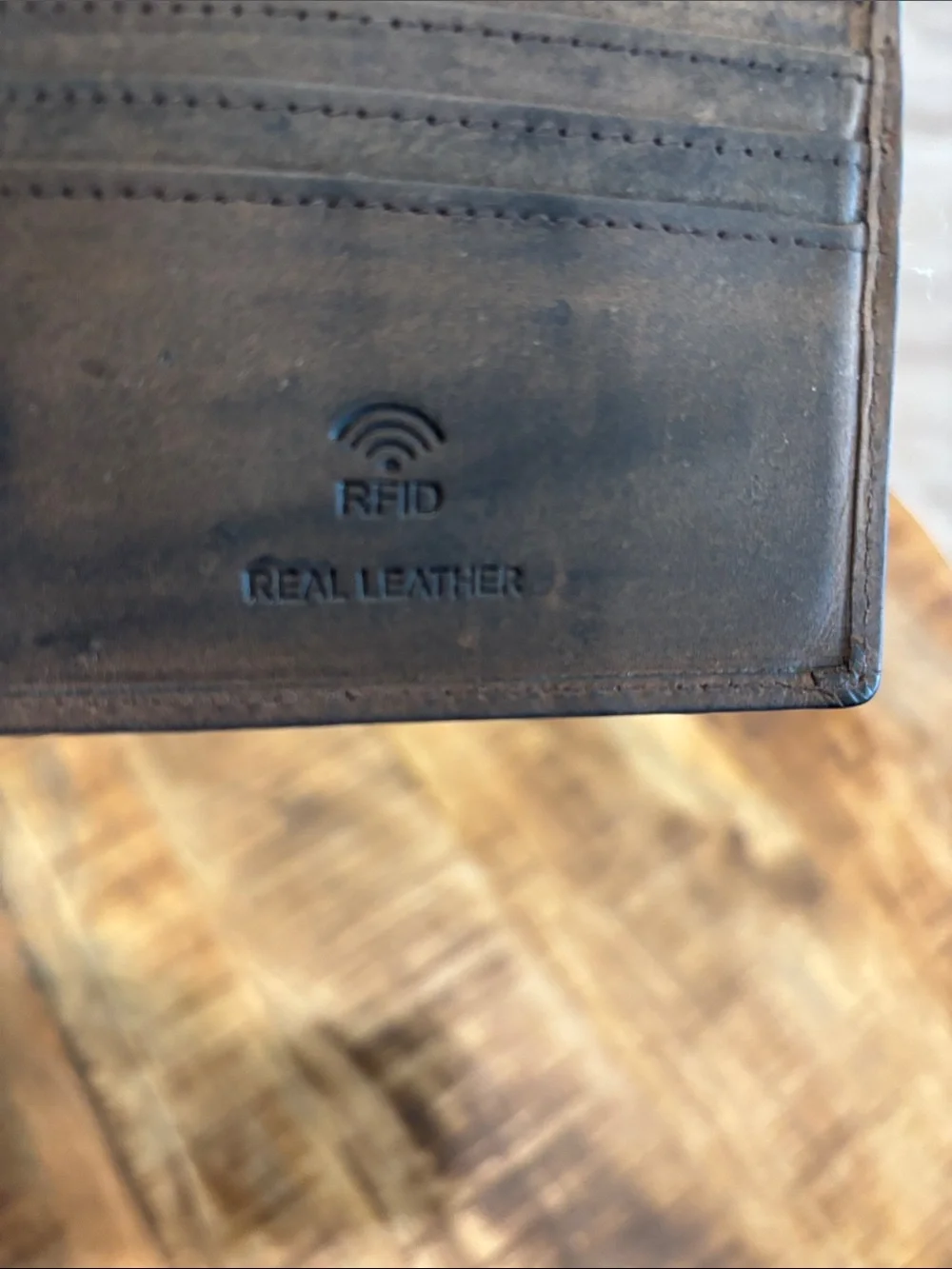 Men's Leather Bifold Card & Key Holder - Dark Brown